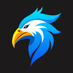 Obraz premium flat bird head modern logo design 