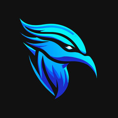 Naklejka premium flat bird head modern logo design 