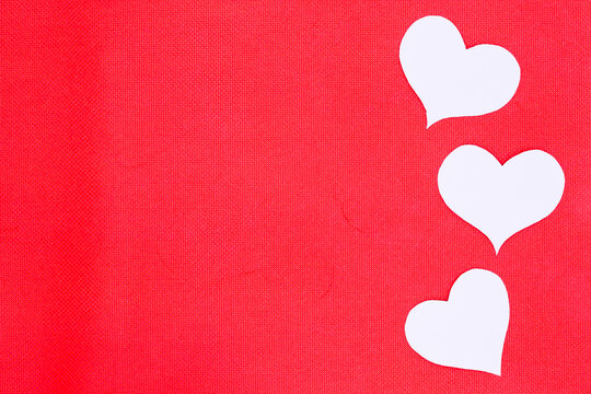 Heart shaped paper cutting design card with empty space.