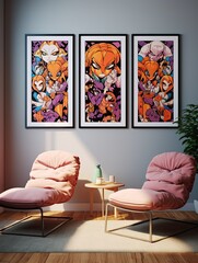 Anime Heroes in Manga Wall Prints: Express Your Otaku Passion with Stunning Artwork