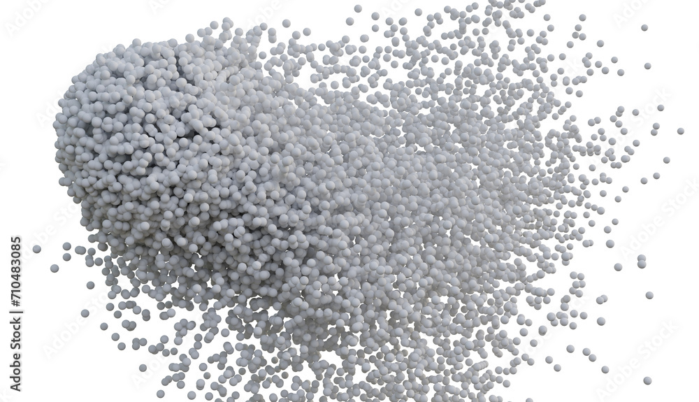 Poster concept of science physics rendering balls