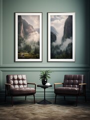 Obraz premium Enchanted Vistas: Classic Poetry Lines Superimposed on Serene Landscapes