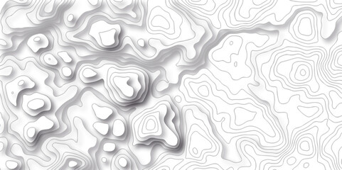 Abstract pattern with lines. Abstract sea map geographic contour map and topographic contours map background. Abstract white pattern topography vector background. Topographic line map background.