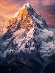 Alpine Majesty: Breathtaking Drone Photography of Majestic Mountains as Wall Art