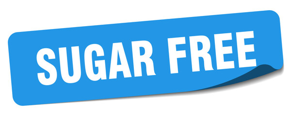 sugar free sticker. sugar free label