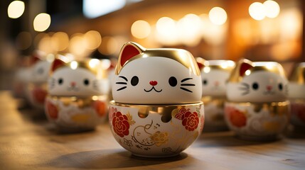 Japan Souvenir Maneki neko Lucky cat Shop craft product ceramic dolls
