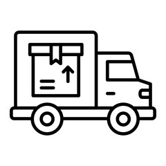   Lorry line icon
