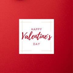 Red Minimalist Happy Valentine&acute;s Day