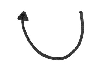 Arrow. Realistic rough black marker. Set of ink lines. The doodle is drawn on a white isolated background with a black marker. Hand painted. Black marker on paper isolated on white background