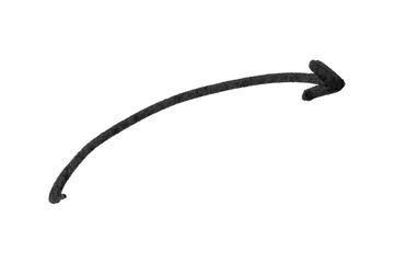 Arrow. Realistic rough black marker. Set of ink lines. The doodle is drawn on a white isolated background with a black marker. Hand painted. Black marker on paper isolated on white background