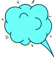 Bubbles for speech design illustration on transparent background.