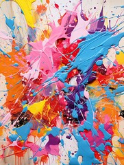 Abstract Expression Wall Prints: Mastering Paint Splatter Techniques
