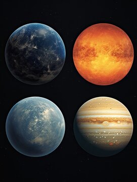 Stunning Astronomical Wall Prints: Explore the Solar System's Planets