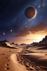 An uninhabited planet, a study