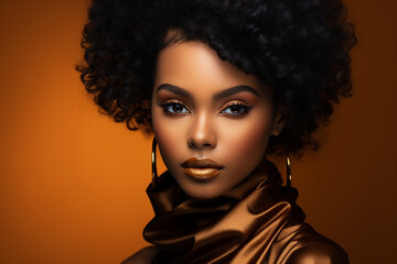 Fototapeta premium Generative AI picture High fashion show with beautiful young female model dressed fine designer clothes