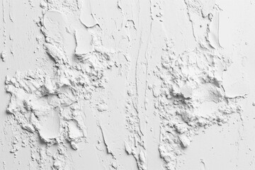 Close-Up White Concrete Wall Texture with Round Plaster Decorative Design - Grunge Background and Surface Structure