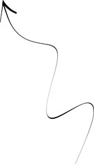 Hand drawn Arrows illustration on transparent background.