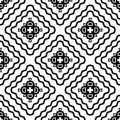 White background with black pattern. Seamless texture for fashion, textile design,  on wall paper, wrapping paper, fabrics and home decor. Simple repeat pattern.