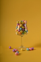 Easter Eggs in a Glass