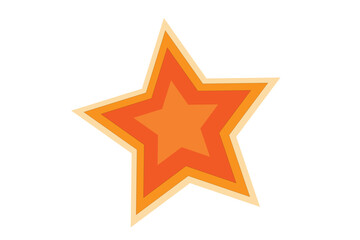 orange star on a white background,