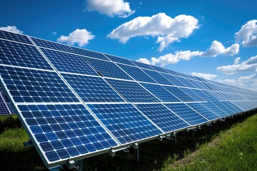 Solar Panels Gleam, Exemplifying Renewable Energy As Sustainable Power Source