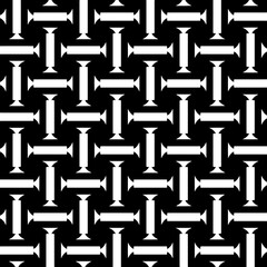 White background with black pattern. Seamless texture for fashion, textile design,  on wall paper, wrapping paper, fabrics and home decor. Simple repeat pattern.