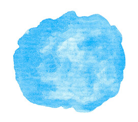 Hand painted watercolor blob on textured paper. Png clipart isolated on transparent background - obrazy, fototapety, plakaty
