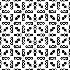 White background with black pattern. Seamless texture for fashion, textile design,  on wall paper, wrapping paper, fabrics and home decor. Simple repeat pattern.