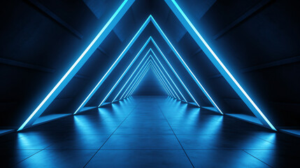 Modern Laser Neon Led Pantone Blue Lights Glowing