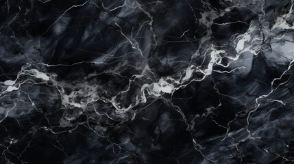 Exquisite black marble texture with elegant white veins - luxurious background for design projects