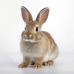 Brown Rabbit on white background