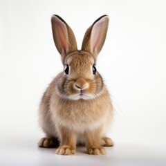 Brown Rabbit on white background