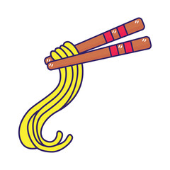 noodle chopsticks illustration