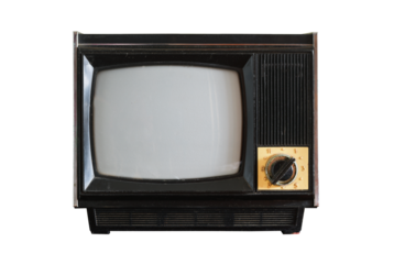 The old TV on the isolated.Retro technology concept.