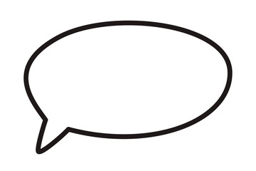 Speech bubble drawn with thin line. Line art icon png clipart isolated on transparent background - obrazy, fototapety, plakaty