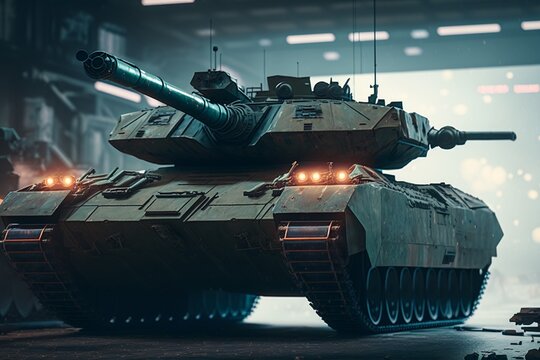 Armored Might: A Striking Image of a Tank, Symbolizing Strength and the Power of Armed Forces in Warfare. Ideal for Concepts of Military Strength and Defense.