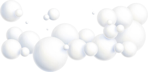 3d White Spheres Background