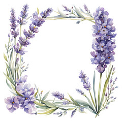 lavender-floral-frame-captures-attention-in-watercolor-illustration-minimalist-style-commands