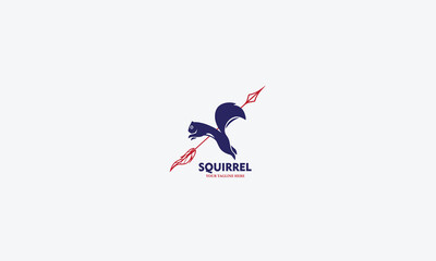 squirrel logo design vector template 