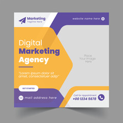 Free Vector Template For Instagram Digital Marketing Agencies And Corporate Social Media Posts