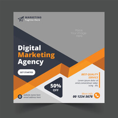 Free Vector Template For Instagram Digital Marketing Agencies And Corporate Social Media Posts