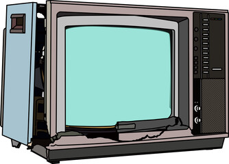 壊れたテレビ（broken tv）(PNG)