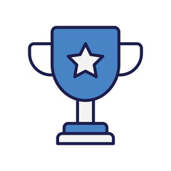 trophy icon with white background vector stock illustration