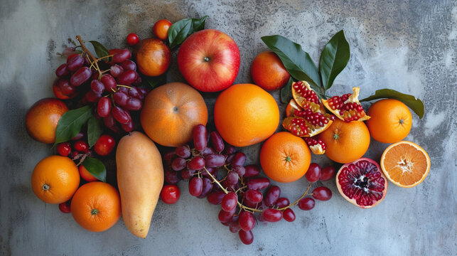 fresh winter fruits
