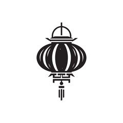 Awe-Inspiring Glow: Chinese Lanterns Silhouette Stock Series Tailored for Your Creative Ventures - Chinese New Year Silhouette - Chinese Lanterns Vector Stock
