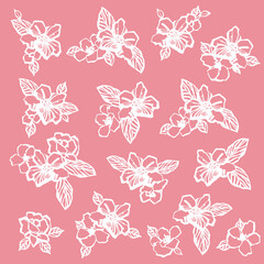 Abstract flower material ideal for textile design,