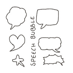 set of speech bubbles