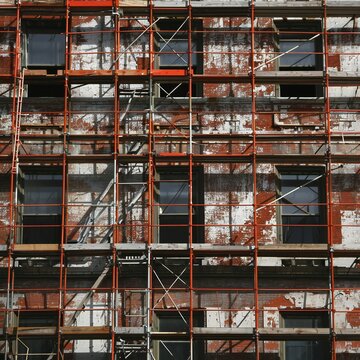 scafolding on a building