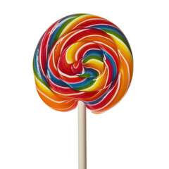 Lollipop candy on the white background