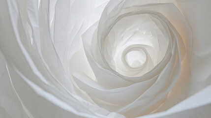 Beautiful abstract background. White fabric twisted in a spiral shape

